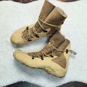 Merrell Forecast Tug Suede Leather Buttercup Cream Tan Winter Boots Size 11